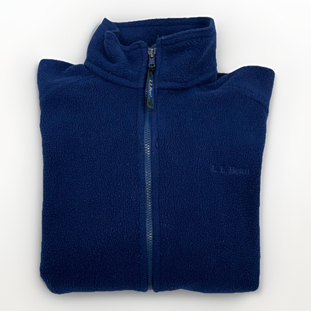 VTG 90s LL Bean Womens Fleece Full Zip Jacket Size Small Regular Made in USA